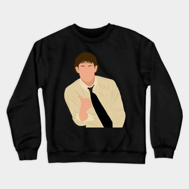 Office Jim Thumbs Up Meme Fan Art Crewneck Sweatshirt by senaeksi